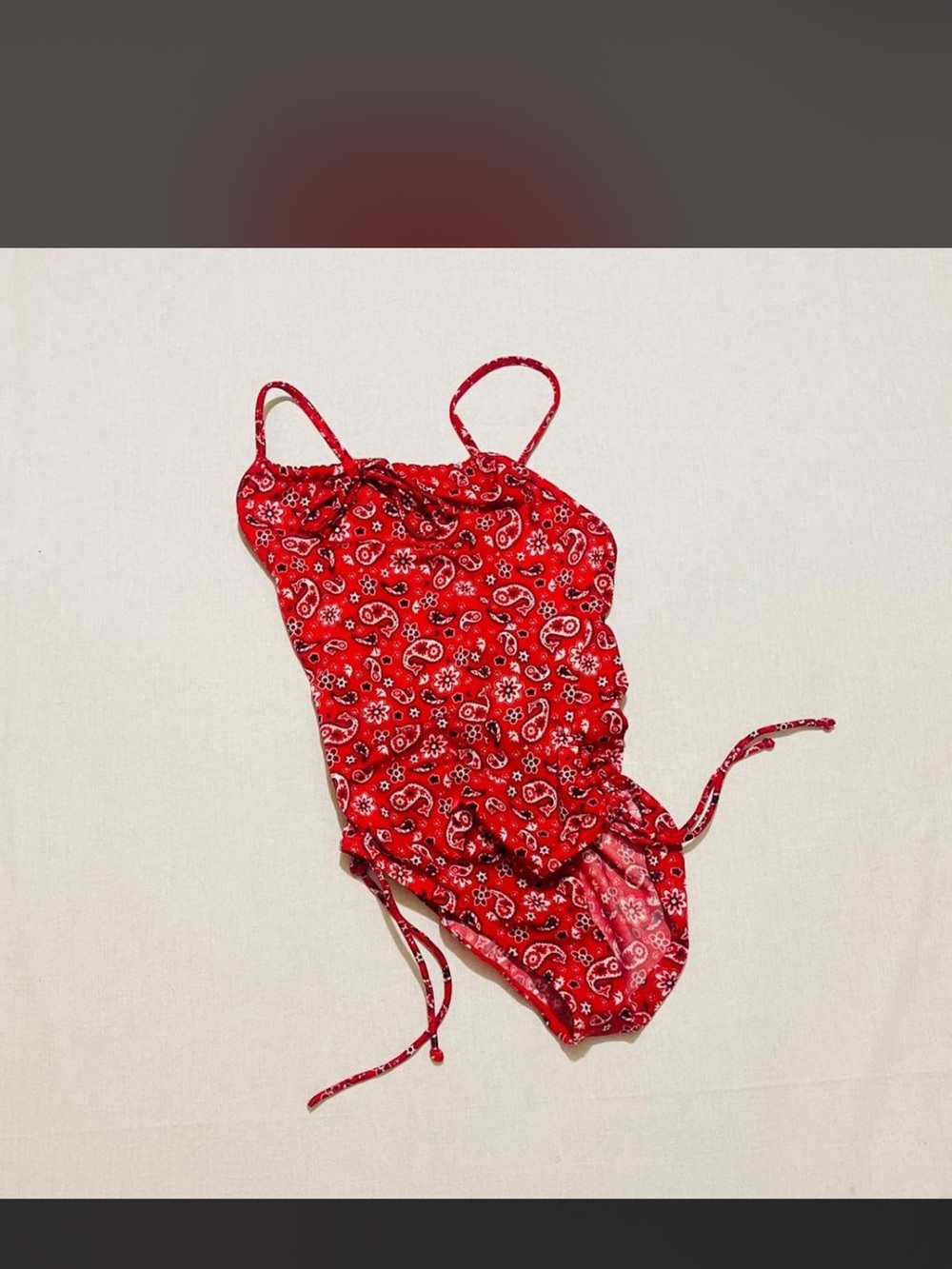 Jantzen Red Paisley Kids One-Piece Swimsuit